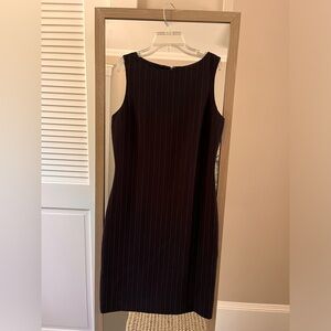 Ann Taylor Fitted Navy Pub Stripe Dress